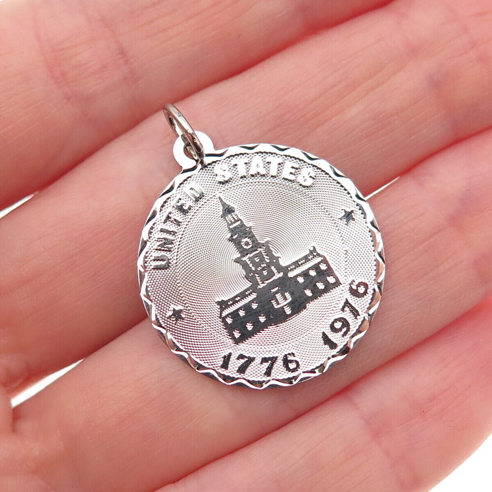 Crea 925 Sterling Silver Vintage 200th Anniversary of USA Charm Pendant